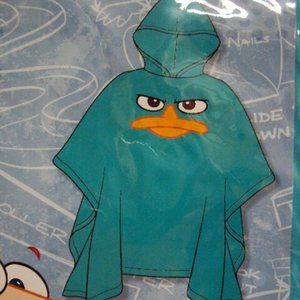 Disney Phineas & Ferb Agent P Youth poncho, 100% waterproof vinyl, new